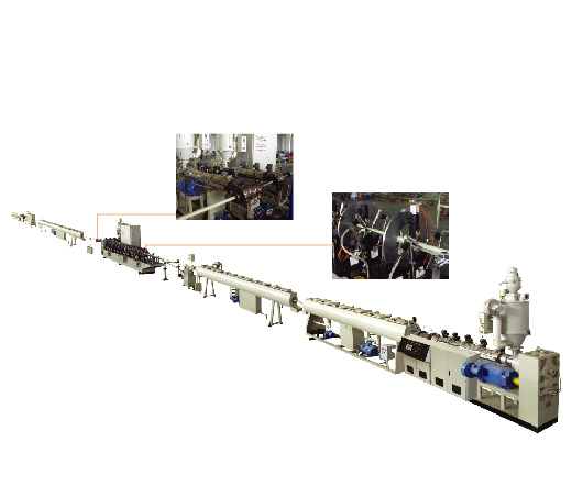 穩(wěn)態(tài)PPR包鋁管材擠出生產(chǎn)線產(chǎn)品圖片