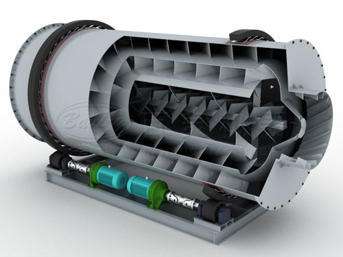 回轉(zhuǎn)三筒烘干機(jī) 回轉(zhuǎn)圓筒烘干機(jī) 產(chǎn)品圖片