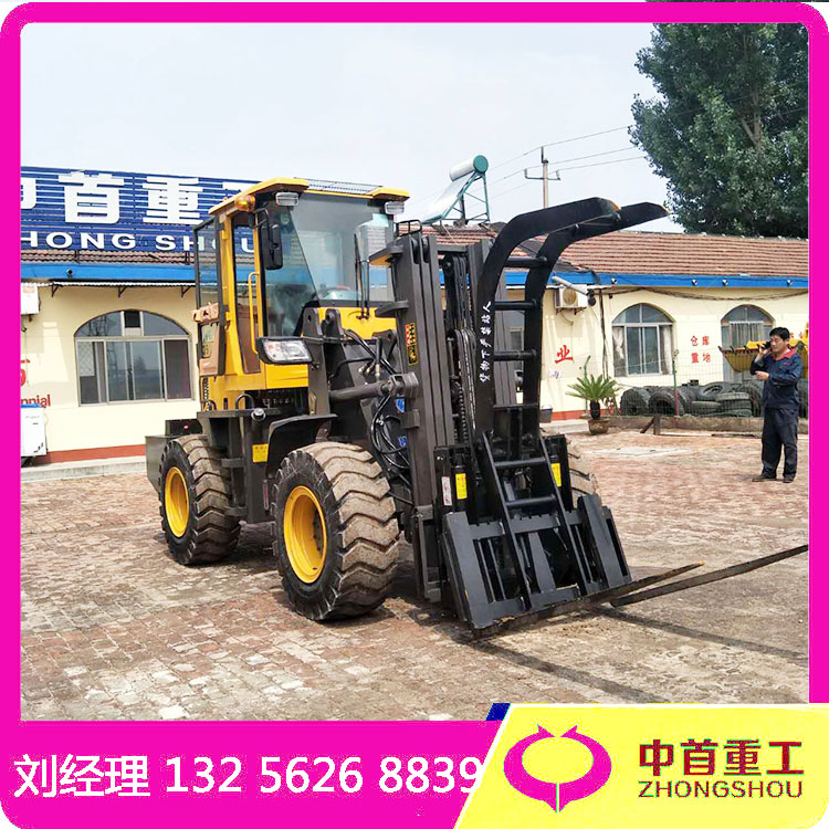 四驅(qū)動越野叉車帶鏟斗一機多用更換方便D產(chǎn)品圖片