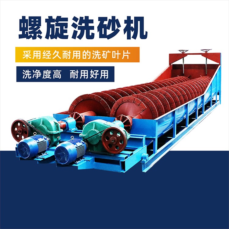 新型螺旋式洗沙機蛟龍洗沙機洗石機小型全套洗沙機設備產(chǎn)品圖片