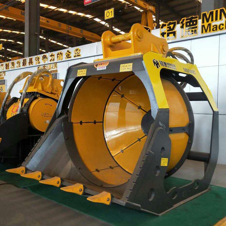 挖機石子分篩斗 水陸兩用旋轉(zhuǎn)洗沙斗