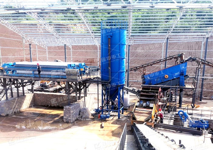 砂石洗沙機(jī)作業(yè)現(xiàn)場(chǎng) 環(huán)保洗砂生產(chǎn)線工藝流程