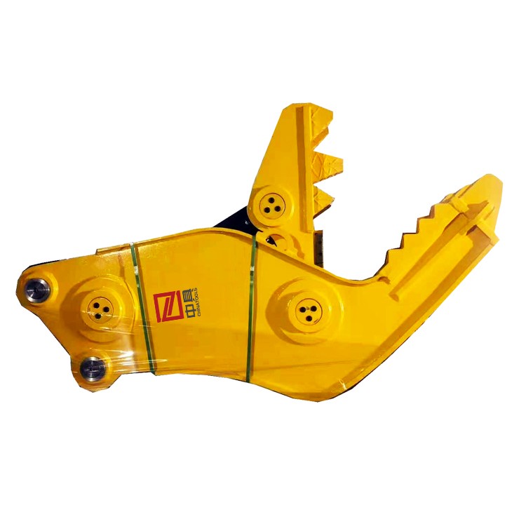 三一245挖掘機(jī)粉碎鉗液壓剪大鋼牙咬碎水泥樁梁柱