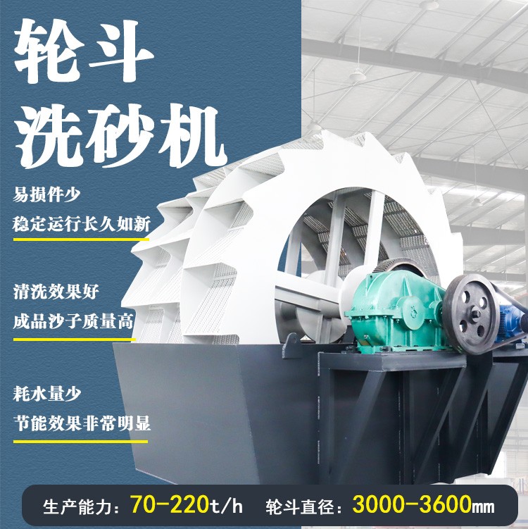 輪斗式洗砂機(jī)，建筑工地洗砂機(jī)，砂石場(chǎng)輪式洗砂機(jī)