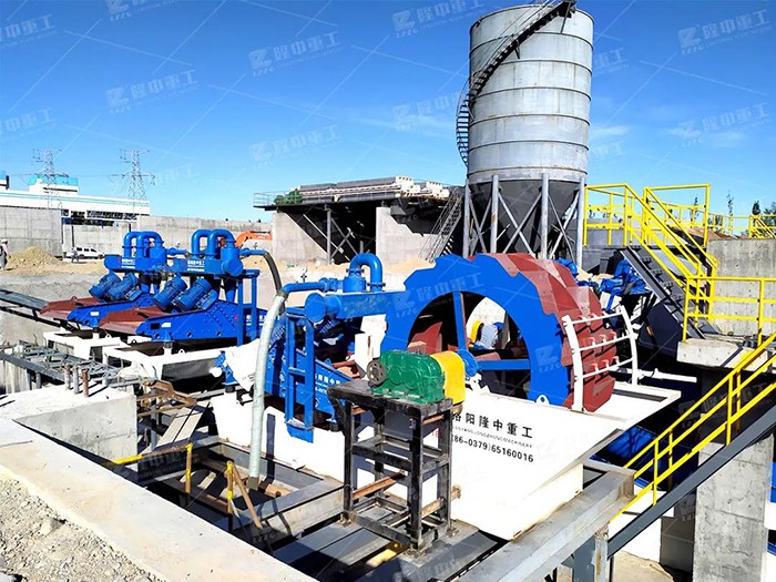 洗砂機污水處理現場 尾砂輪斗洗沙機定制廠家