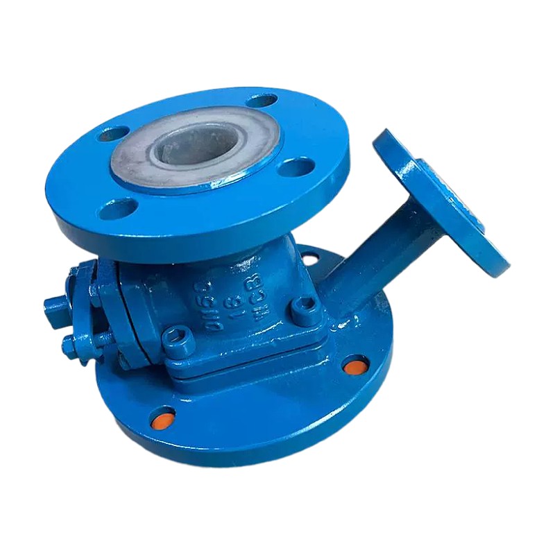 Q41F-16C法蘭鑄鋼襯氟測溫放料閥 釜底襯氟底閥