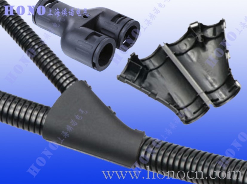 尼龍波紋軟管Y型接頭 塑料軟管T型三通