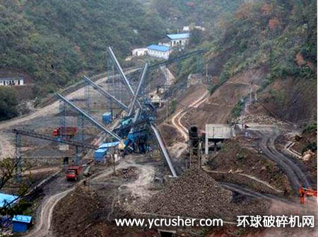 砂石骨料生產線施工現場