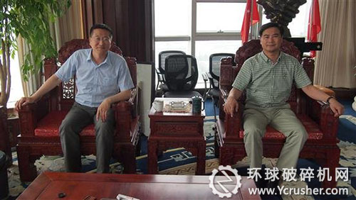 韓繼先秘書長與浙江富陽金鑫砂石有限公司董事長劉金賢合影