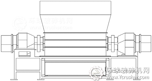 剪切式垃圾破碎機(jī)四電動機(jī)驅(qū)動