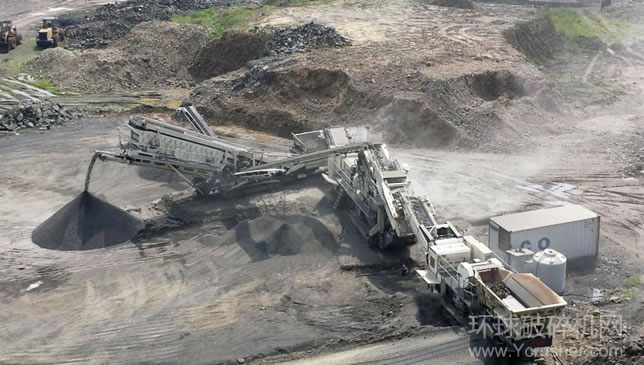 特雷克斯南方路機(jī)的移動(dòng)破碎篩分設(shè)備破碎篩分后砂石骨料效果