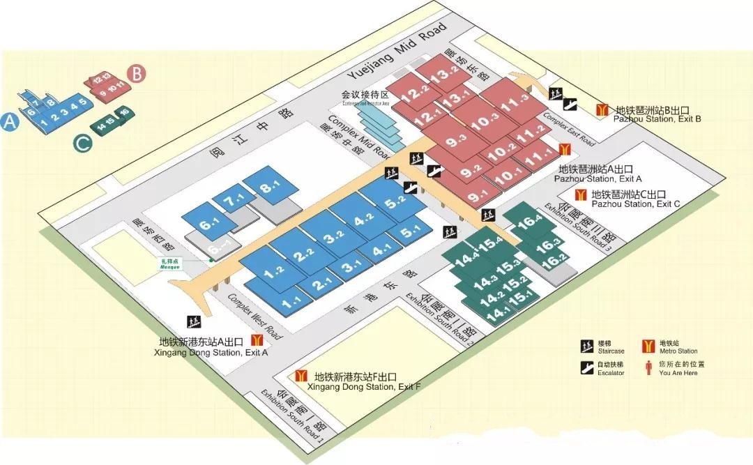 廣州.廣交會展館平面示意圖