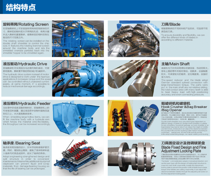 雙軸撕碎機(jī)配件
